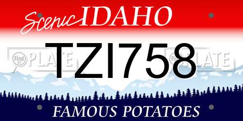 TZI758 Idaho License Plate