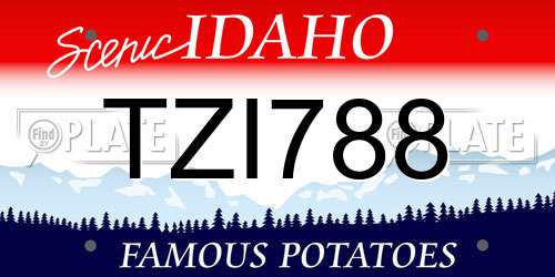 TZI788 Idaho License Plate