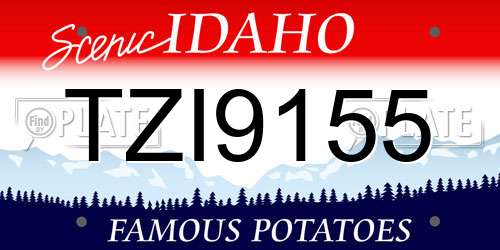 TZI9155 Idaho License Plate