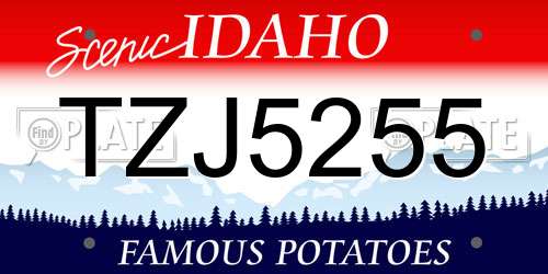 TZJ5255 Idaho License Plate