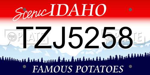 TZJ5258 Idaho License Plate