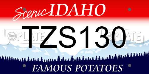 TZS130 Idaho License Plate