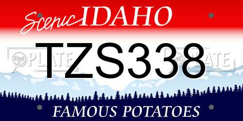 TZS338 Idaho License Plate
