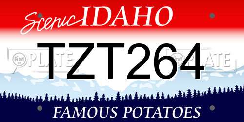 TZT264 Idaho License Plate