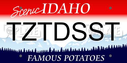TZTDSST Idaho License Plate
