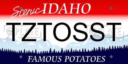 TZTOSST Idaho License Plate