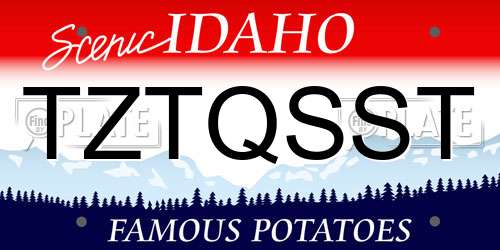 TZTQSST Idaho License Plate