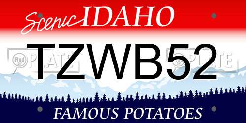 TZWB52 Idaho License Plate