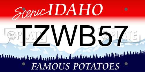 TZWB57 Idaho License Plate