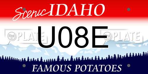 U08E Idaho License Plate