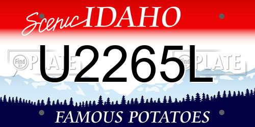U2265L Idaho License Plate