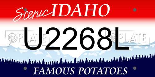 U2268L Idaho License Plate