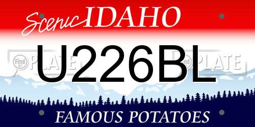 U226BL Idaho License Plate