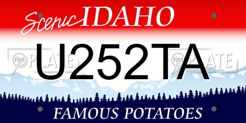 U252TA Idaho License Plate