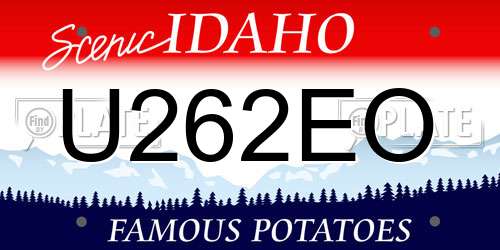 U262EO Idaho License Plate