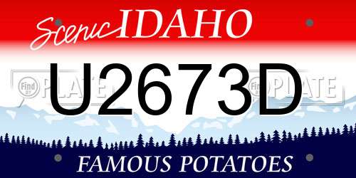 U2673D Idaho License Plate