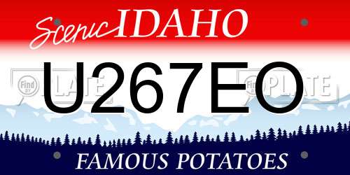 U267EO Idaho License Plate