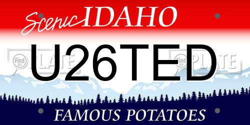 U26TED Idaho License Plate