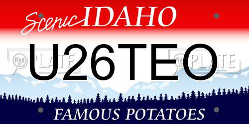 U26TEO Idaho License Plate