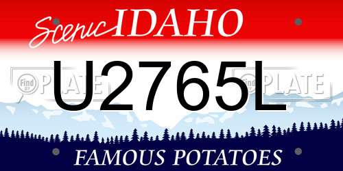 U2765L Idaho License Plate