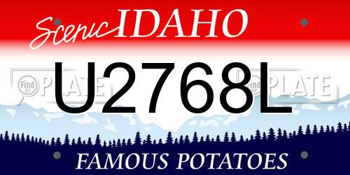 U2768L Idaho License Plate