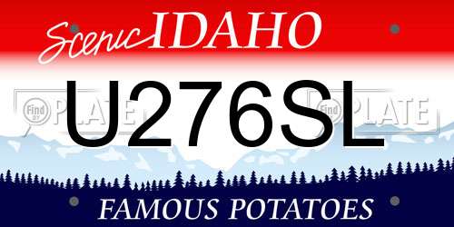 U276SL Idaho License Plate