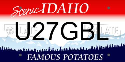 U27GBL Idaho License Plate