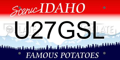U27GSL Idaho License Plate