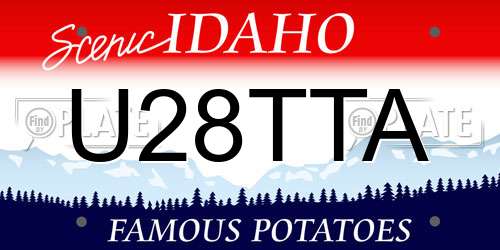 U28TTA Idaho License Plate