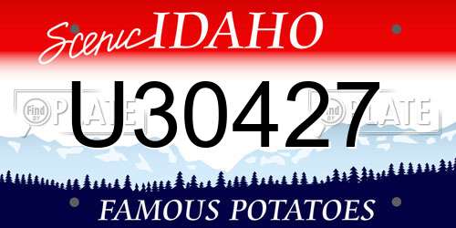 U30427 Idaho License Plate