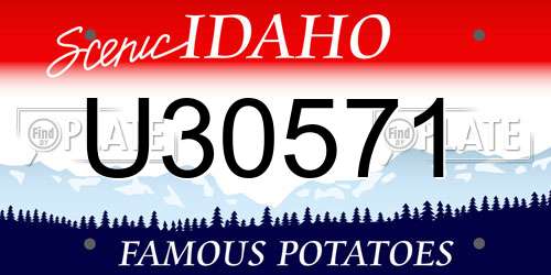 U30571 Idaho License Plate