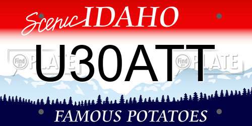 U30ATT Idaho License Plate