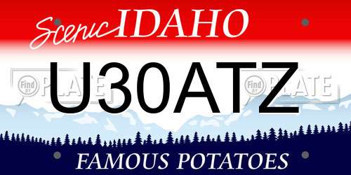 U30ATZ Idaho License Plate