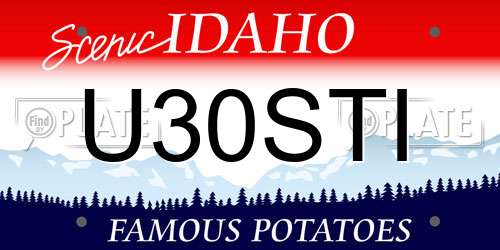 U30STI Idaho License Plate