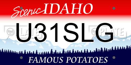 U31SLG Idaho License Plate