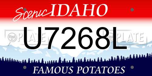 U7268L Idaho License Plate