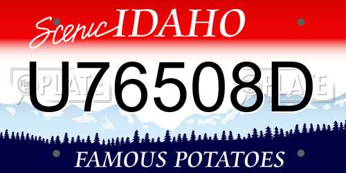 U76508D Idaho License Plate