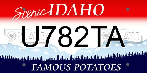 U782TA Idaho License Plate