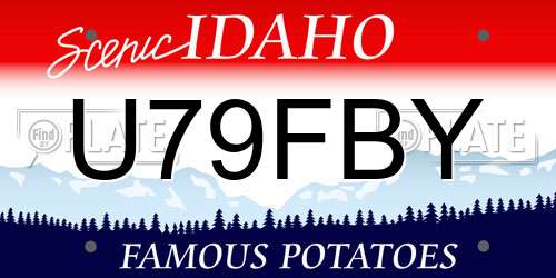 U79FBY Idaho License Plate