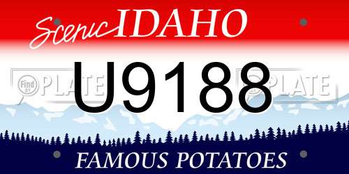 U9188 Idaho License Plate