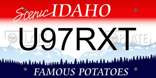 U97RXT Idaho License Plate