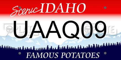 UAAQ09 Idaho License Plate