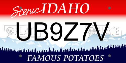 UB9Z7V Idaho License Plate