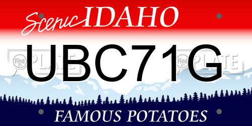 UBC71G Idaho License Plate