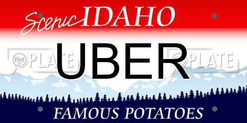 UBER Idaho License Plate