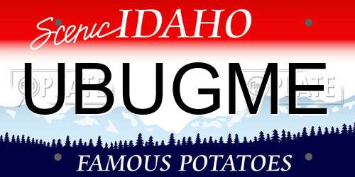 UBUGME Idaho License Plate