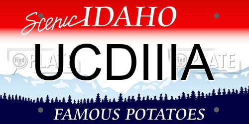 UCDIIIA Idaho License Plate