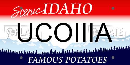 UCOIIIA Idaho License Plate