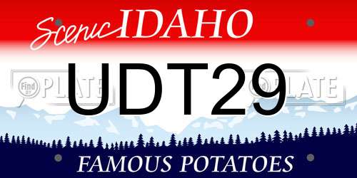 UDT29 Idaho License Plate