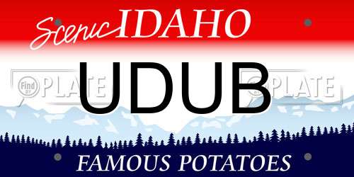 UDUB Idaho License Plate